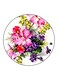 Flowers Printed Fridge Magnet Round Multicolour