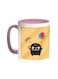 Cartoon Drawing - The Joy Of Eid Printed Coffee Mug Pink/White 11ounce