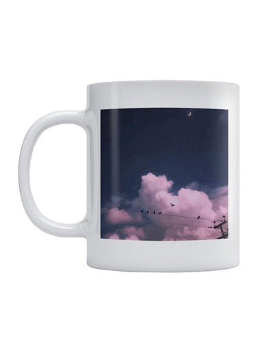 Clouds Printed Mug White/Blue/Black