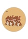 Squirrel Printed Fridge Magnet Beige/Brown/White 5.5 x 5.5cm