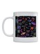 Graffiti Printed Mug White/Black/Purple