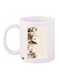 Roses Printed Coffee Mug White/Beige/Green 11ounce