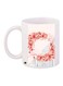 Floral Printed Coffee Mug White/Pink/Grey 11ounce