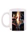 Iron Man And Captain America Printed Coffee Mug White/Red/Blue 11ounce