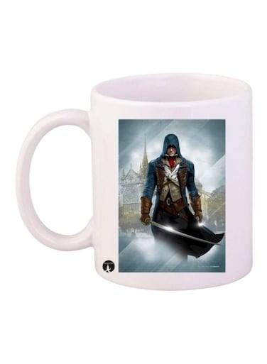 Assassin's Creed Video Game Printed Mug White/Black/Blue