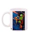 Cartoon Printed Coffee Mug White/Blue/Green 11ounce