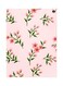 Floral Themed Metallic Plate Pink/Green 20x15cm