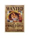 Anime Printed Poster Beige/Ornage/Blue 51x36centimeter