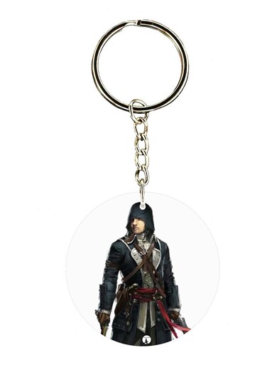 Keychain Of The Video Game Assasin's Creed ( 2 Sides)