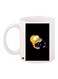 Cartoon Printed Coffee Mug White/Black/Yellow 11ounce