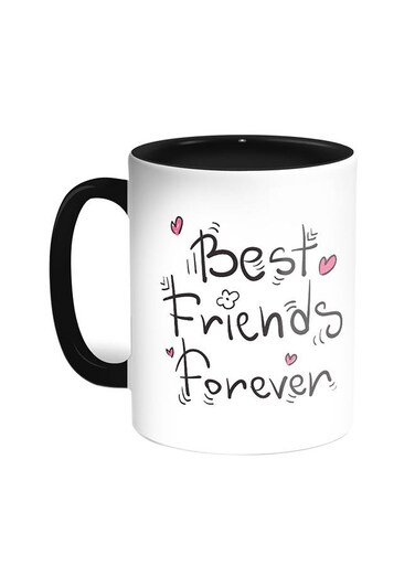 Best Friends Forever Printed Coffee Mug Black/White 11ounce