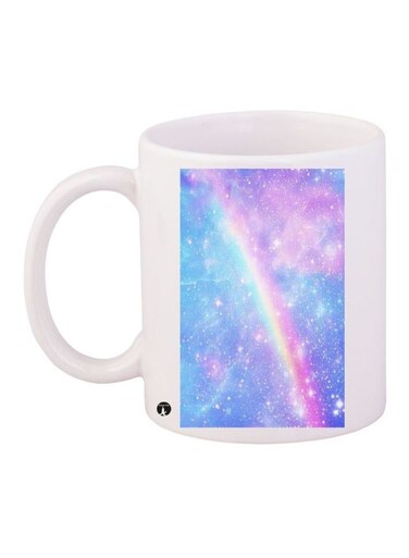Printed Coffee Mug White/Purple/Blue