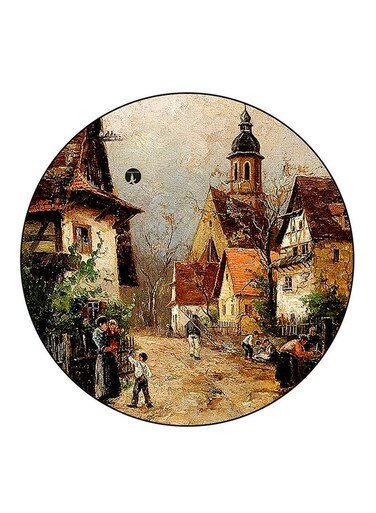 Vintage Art Printed Fridge Magnet Multicolour