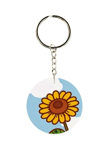Flower Printed Keychain