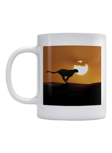 Cheetah Printed Mug White/Brown/Black