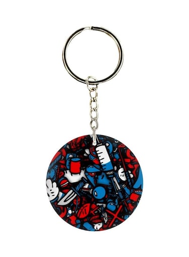 Single Sided Cartoon Printed Keychain