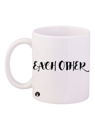 Each Other Printed Mug White/Black