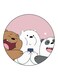 We Bare Bears Printed Fridge Magnet Round Multicolour