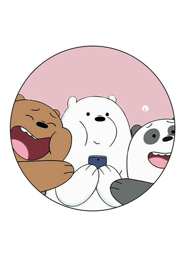 We Bare Bears Printed Fridge Magnet Round Multicolour