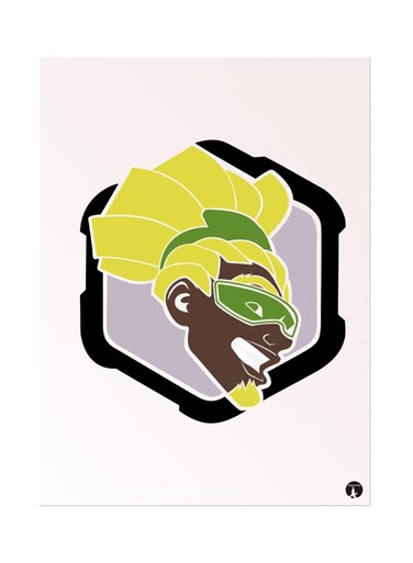 Metal Plate Of The Video Game Overwatch Poster Multicolour