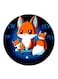 Foxes Printed Fridge Magnet Multicolour
