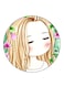 Girl Printed Fridge Magnet Round Multicolour