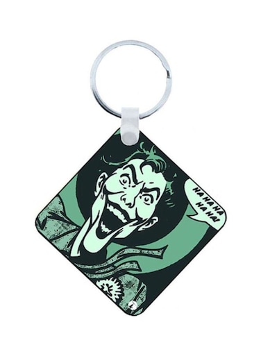 Joker Printed Wooden Keychain
