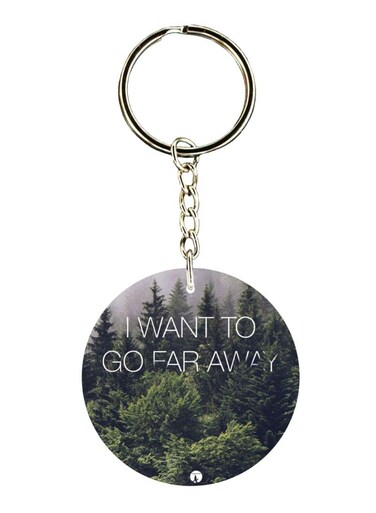 English Phrases Printed Keychain
