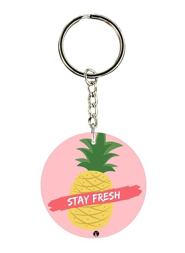 Pineapple Printed Keychain