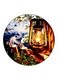 Vintage Art Printed Fridge Magnet Multicolour