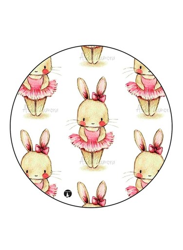 Rabbits Printed Fridge Magnet Multicolour