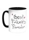 Best Friends Forever Printed Coffee Mug Black/White/Pink 11ounce