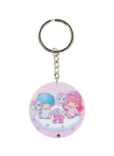 Cartoon Printed Double Sided Keychain