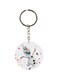 Double Sided Snowman Cartoon Printed Keychain