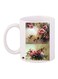 Floral Printed Coffee Mug White/Pink/Green 11ounce
