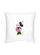 Minnie Mouse Printed Decorative Cushion White/Black/Pink 16x16inch