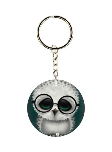 Double Sided Owl Printed Keychain