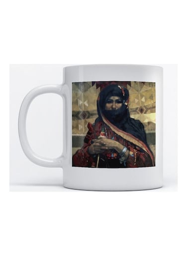 Mug Arabian Woman For Coffee And Tea White