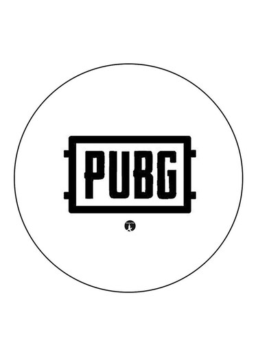 Pubg Printed Fridge Magnet Round Black/White