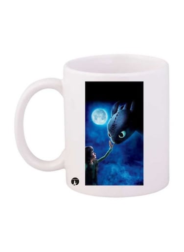 How To Train Your Dragon Printed Mug White/Blue Standard Size