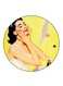 Vintage Art Printed Fridge Magnet Multicolour