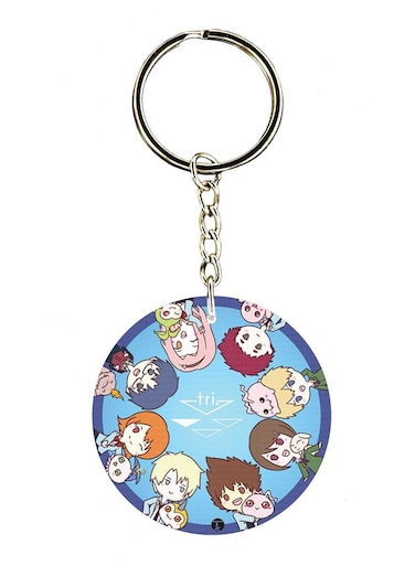 Anime Digimon Double Side Printed Keychain