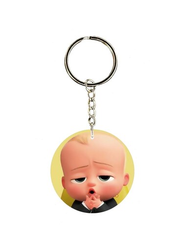 Cartoon Themed Single Sided Keychain