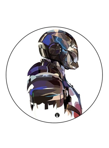 Iron Man Printed Fridge Magnet Round Multicolour
