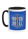 Rock And Roll Printed Coffee Mug Black/Blue/White 325ml