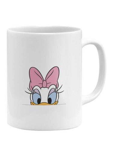 Daisy Duck Printed Coffee Mug White/Yellow/Pink