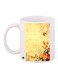 Rose Printed Coffee Mug White/Yellow/Red 11ounce