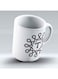 Modern Monogram T Printed Coffee Mug White