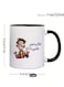 Funny Arabic Coffee Mug - 11oz Cup with Laughing Character in color black