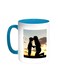 Mother And Child Printed Coffee Mug Turquoise/White 11ounce